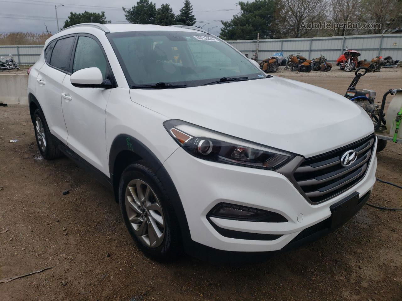 2016 Hyundai Tucson Limited White vin: KM8J3CA48GU154033