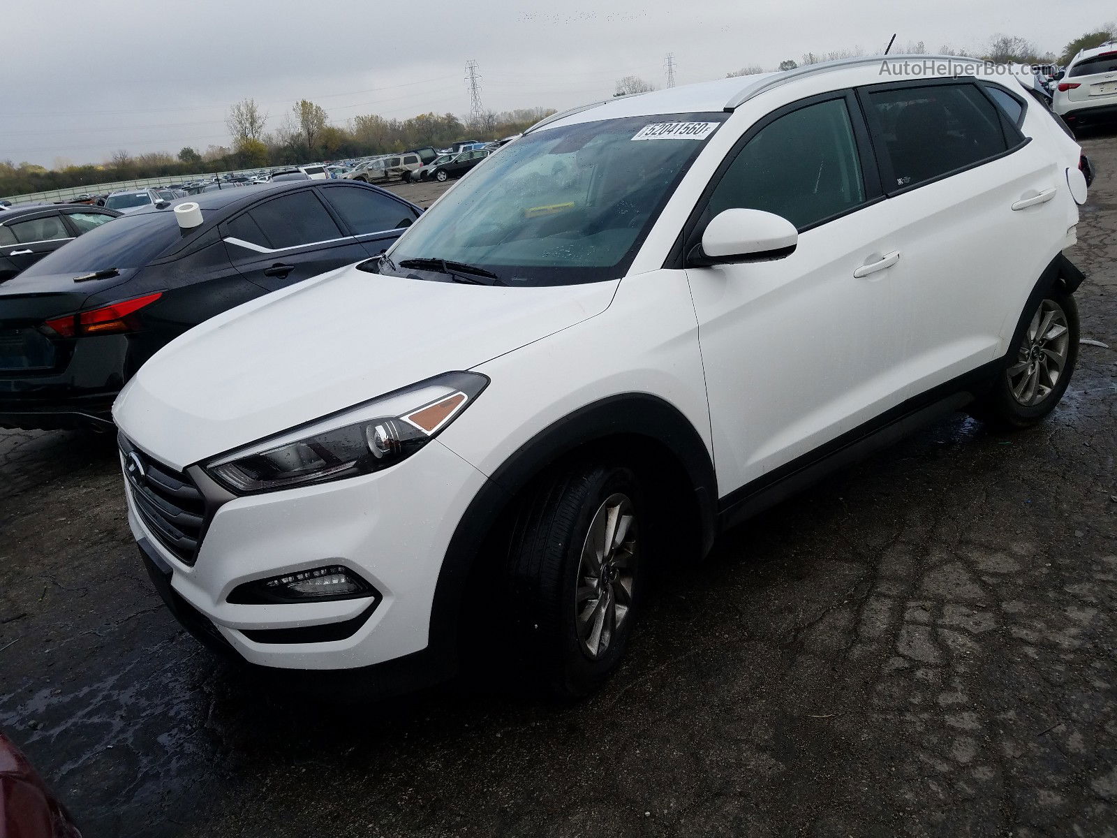 2016 Hyundai Tucson Limited White vin: KM8J3CA48GU254116