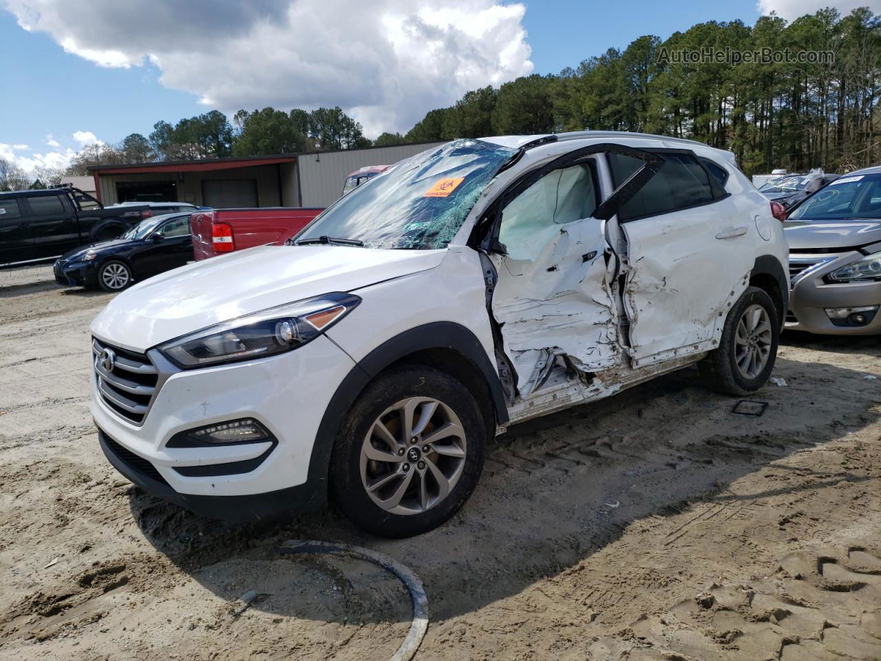 2017 Hyundai Tucson Limited White vin: KM8J3CA48HU428042