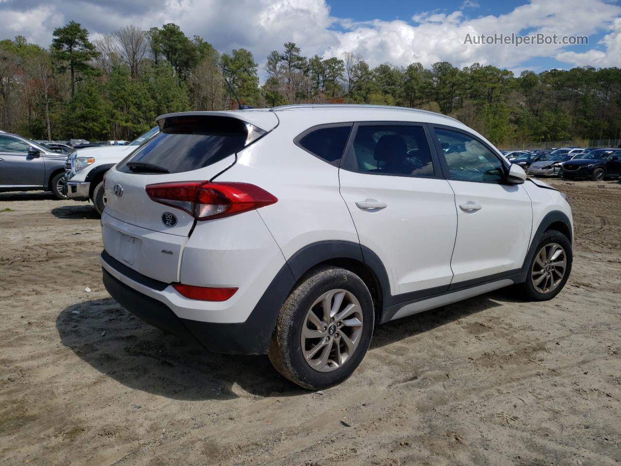 2017 Hyundai Tucson Limited White vin: KM8J3CA48HU428042