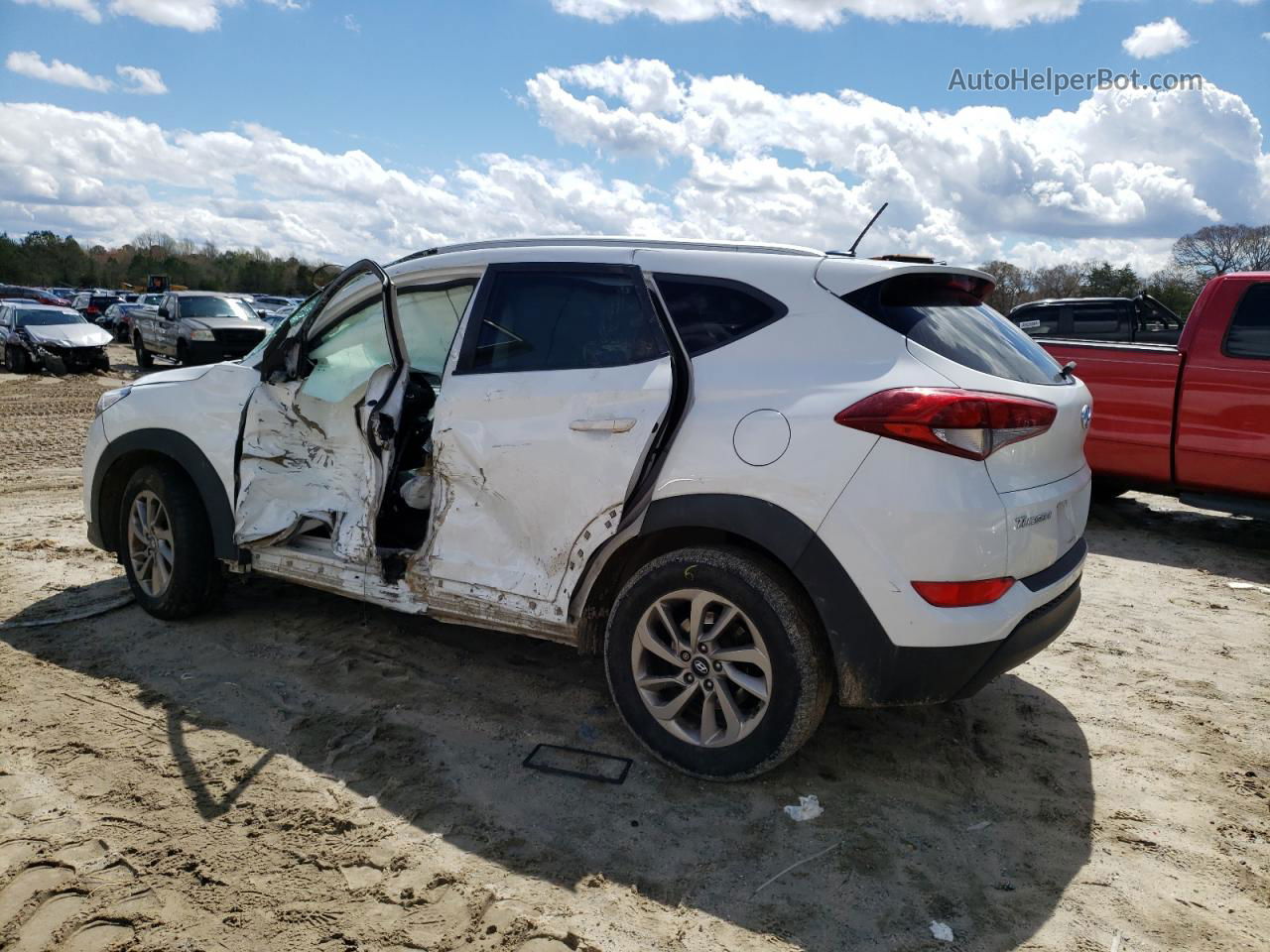 2017 Hyundai Tucson Limited White vin: KM8J3CA48HU428042