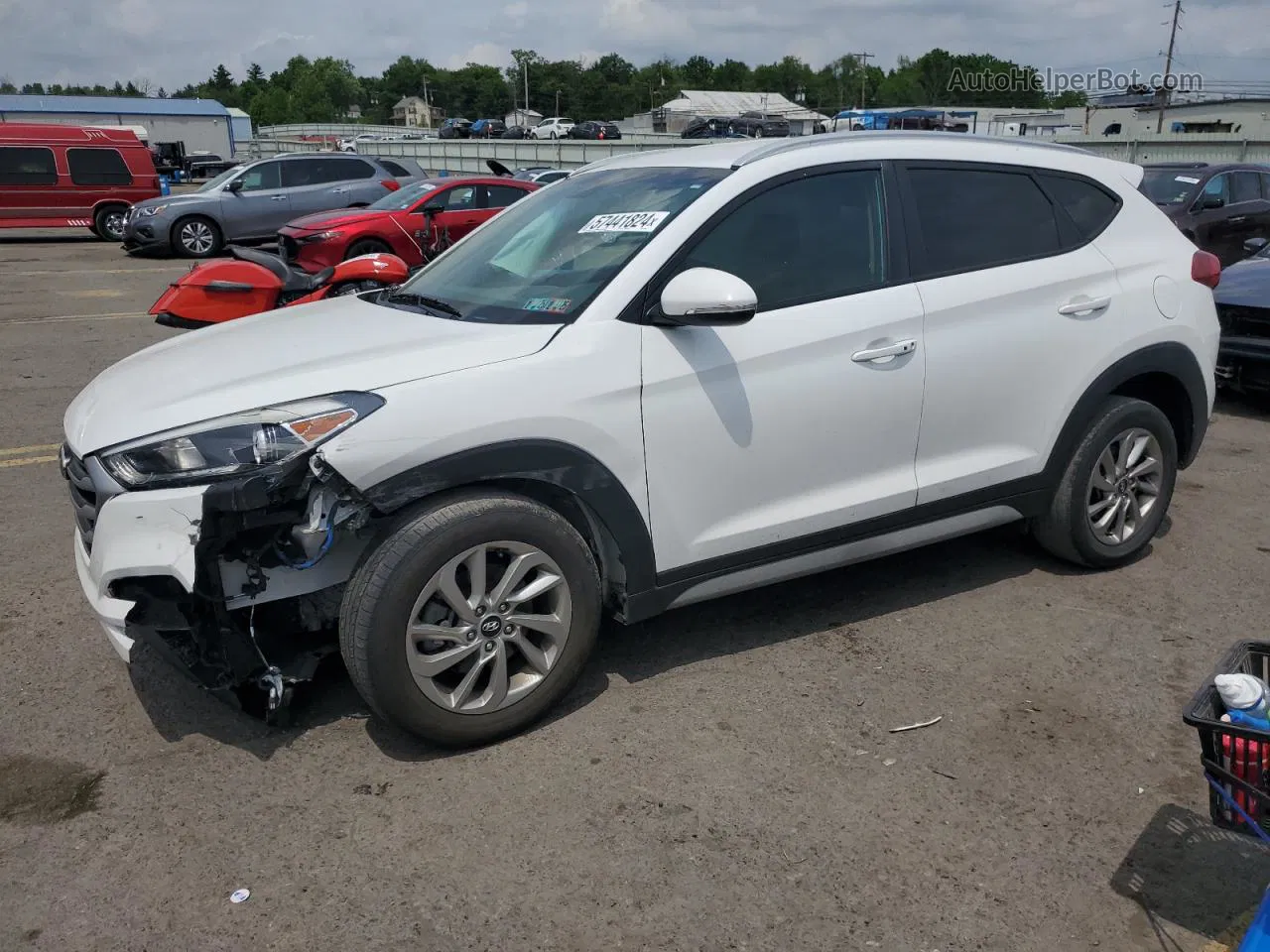 2017 Hyundai Tucson Limited White vin: KM8J3CA48HU544468