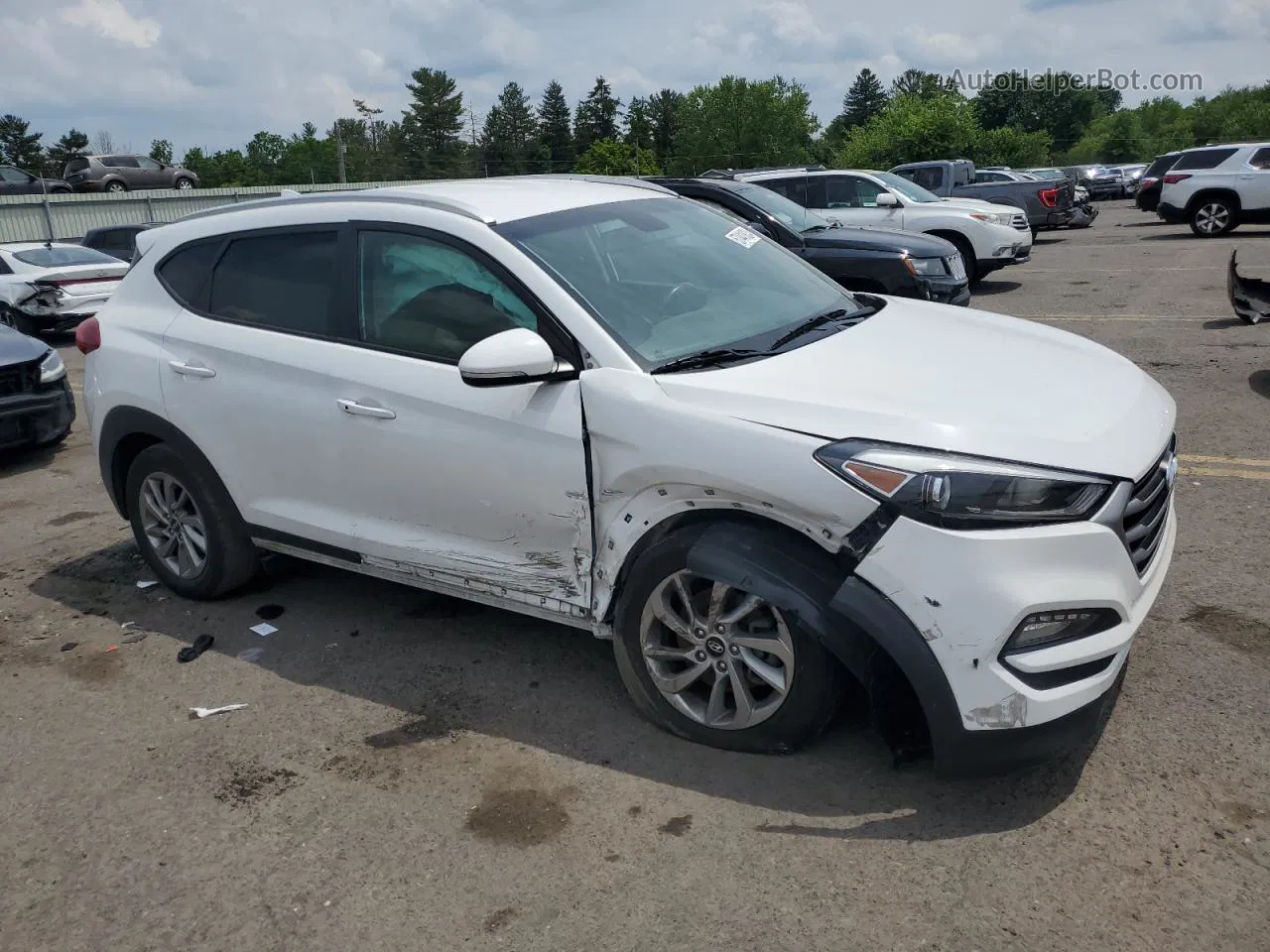 2017 Hyundai Tucson Limited White vin: KM8J3CA48HU544468