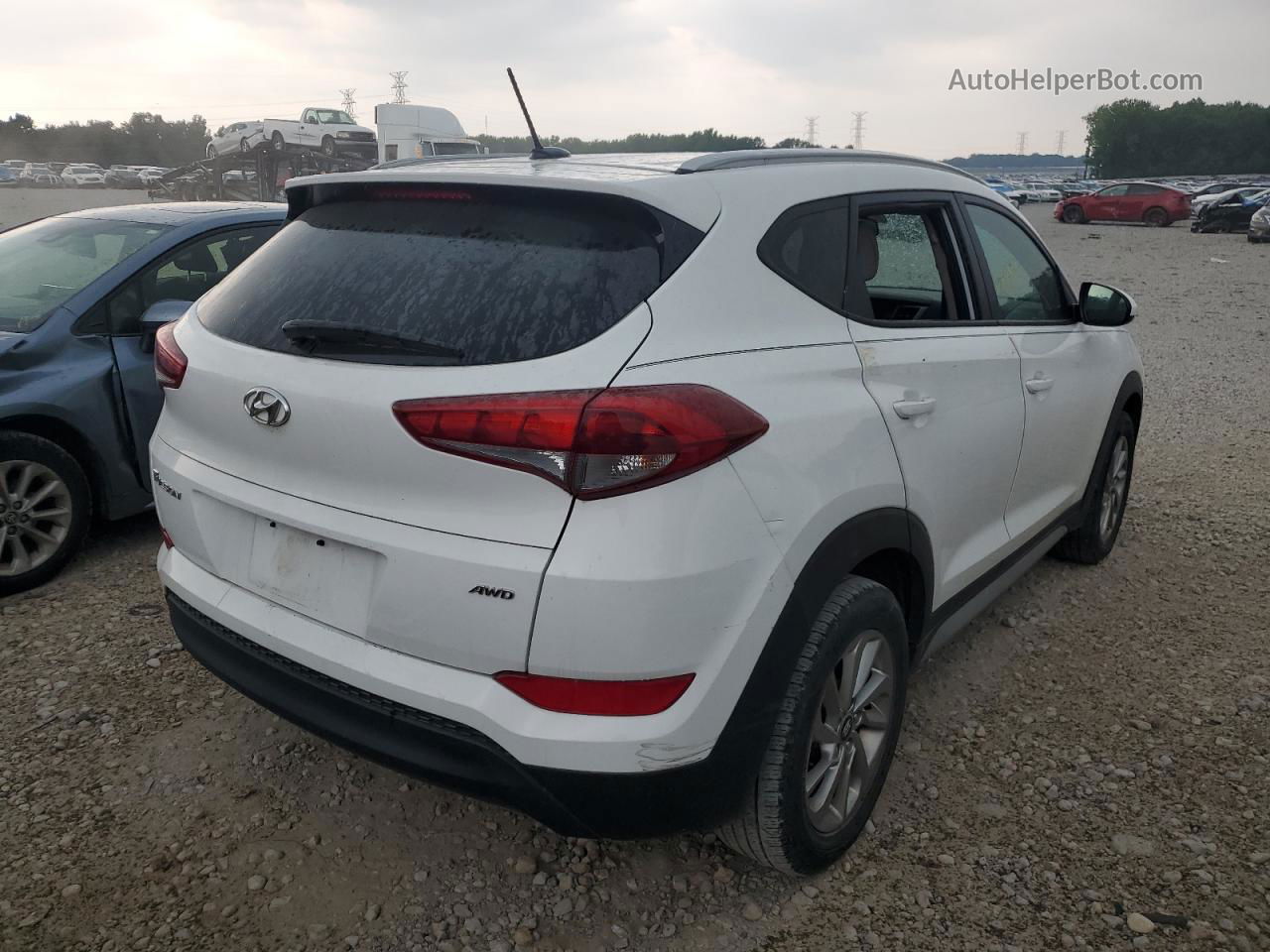 2017 Hyundai Tucson Limited White vin: KM8J3CA48HU549346