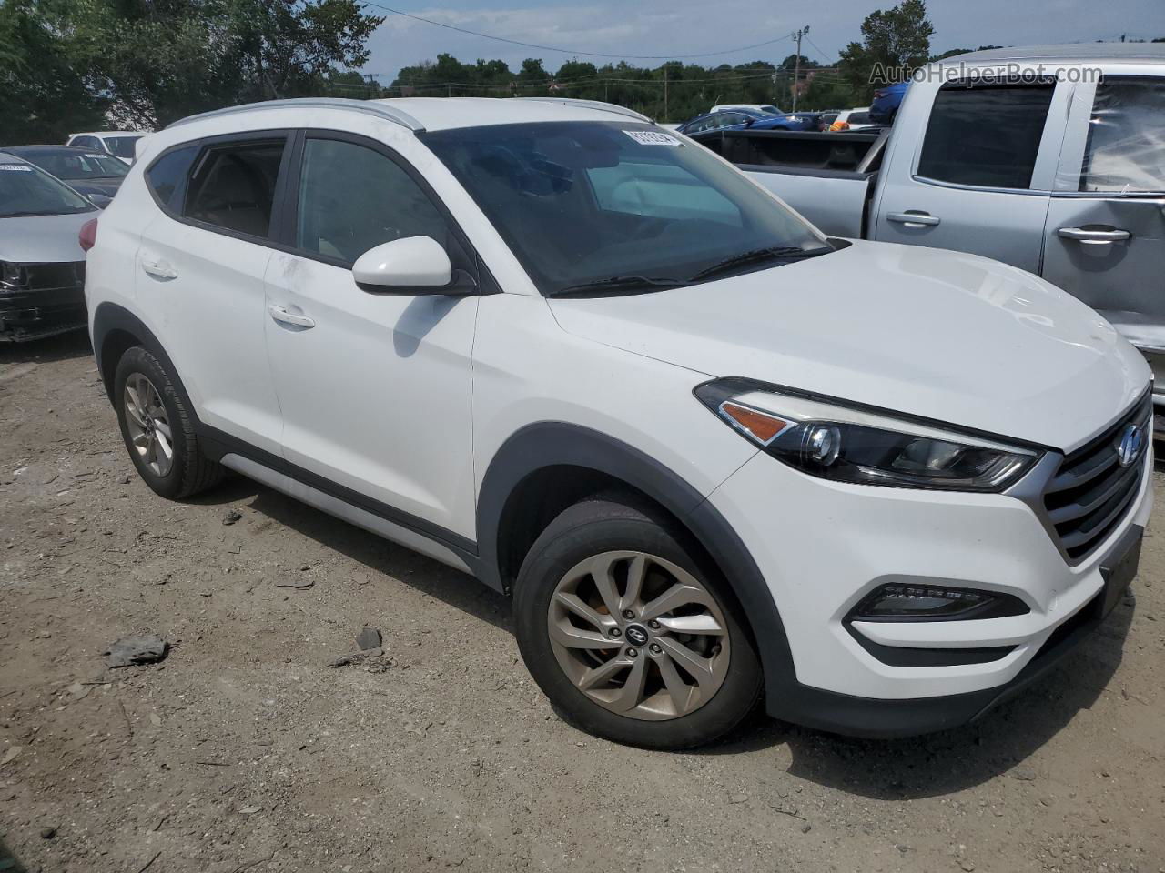 2017 Hyundai Tucson Limited White vin: KM8J3CA48HU554708