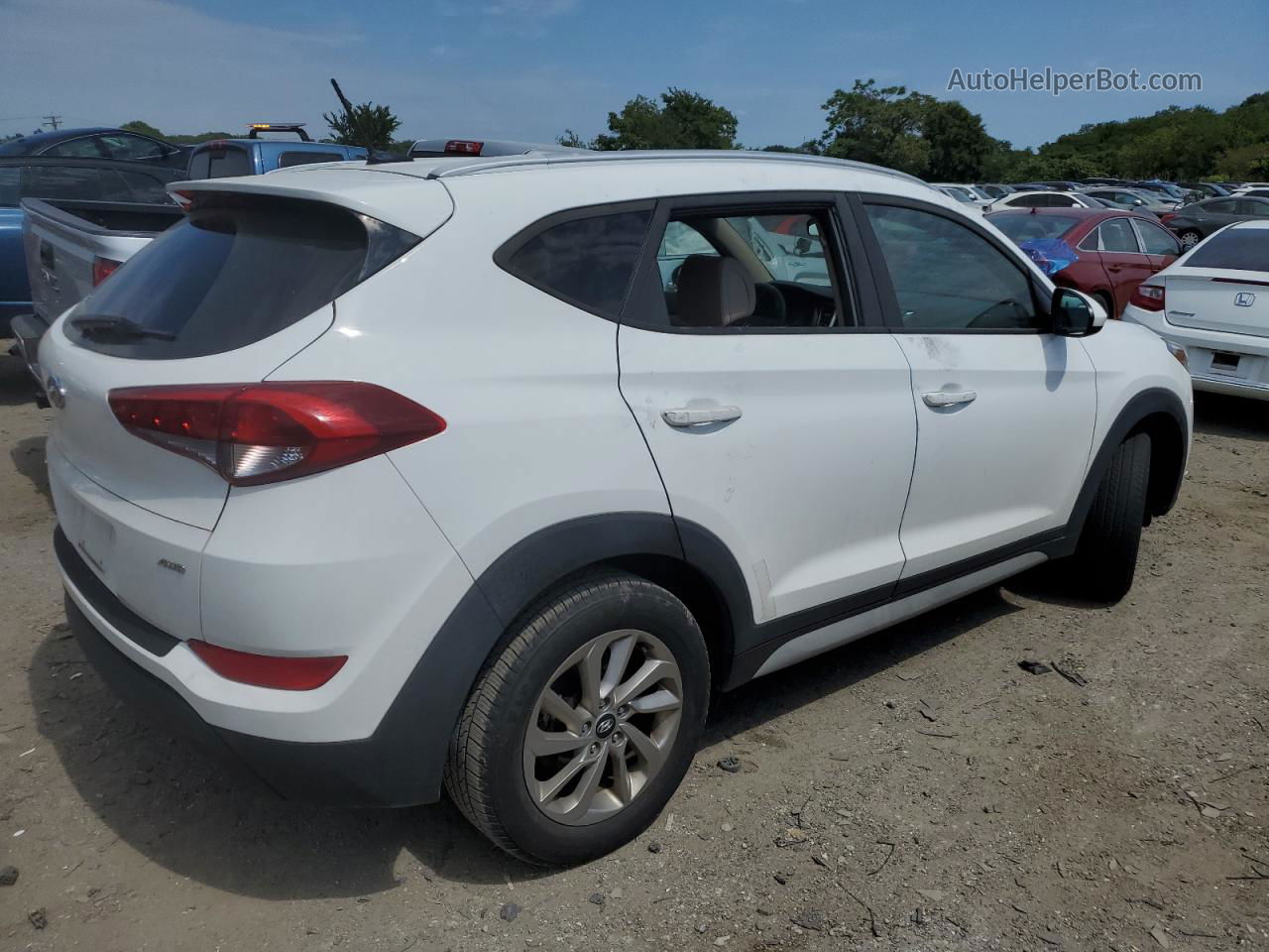 2017 Hyundai Tucson Limited White vin: KM8J3CA48HU554708