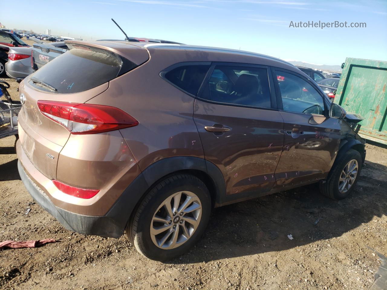 2017 Hyundai Tucson Limited Коричневый vin: KM8J3CA49HU315944