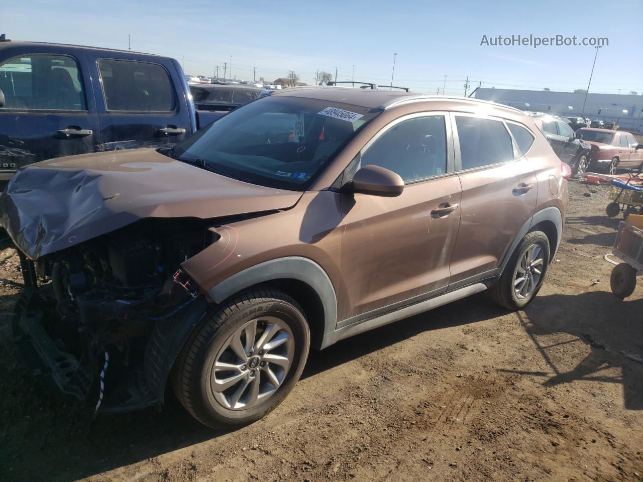 2017 Hyundai Tucson Limited Brown vin: KM8J3CA49HU315944