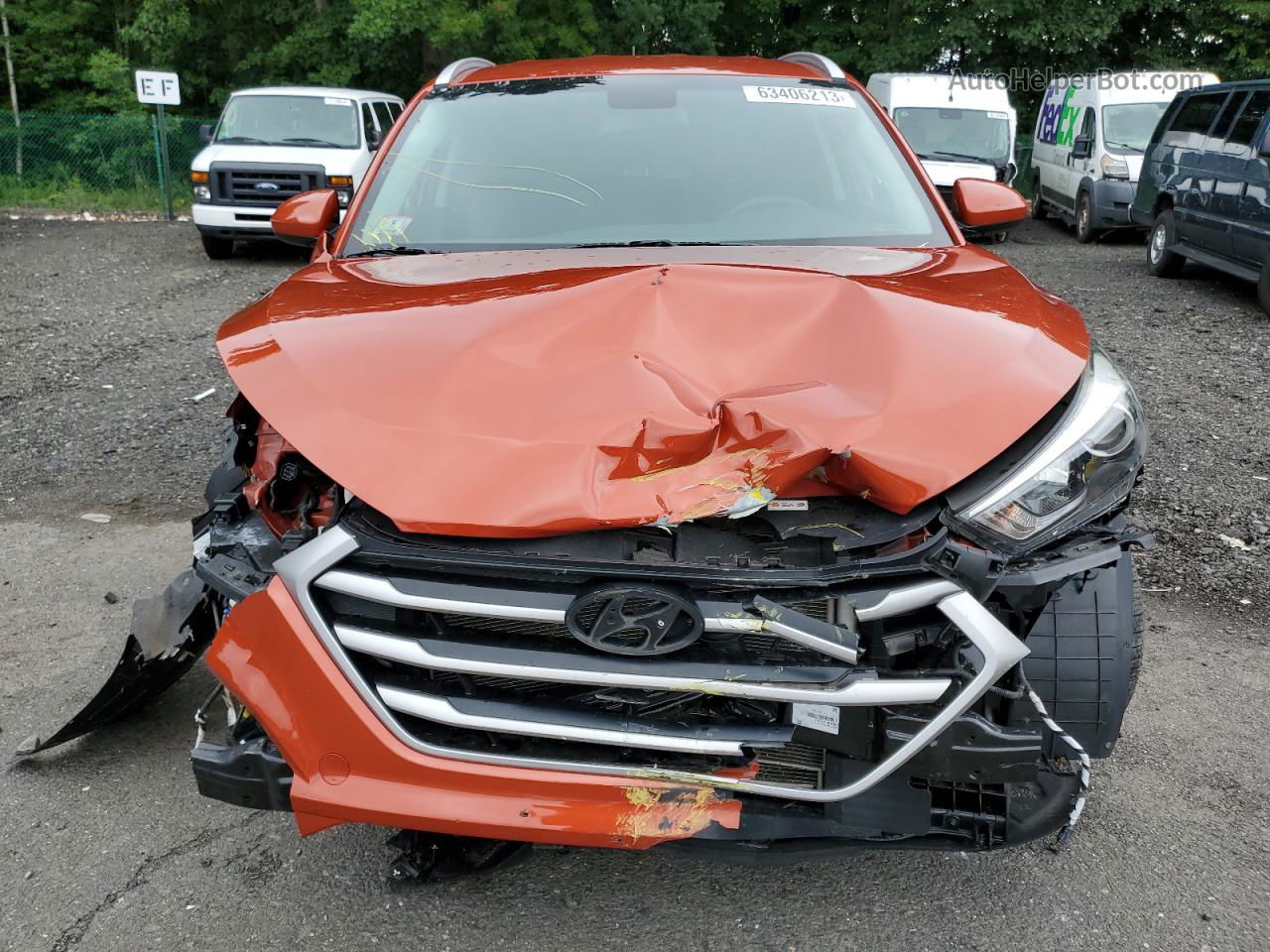 2017 Hyundai Tucson Limited Orange vin: KM8J3CA49HU447263