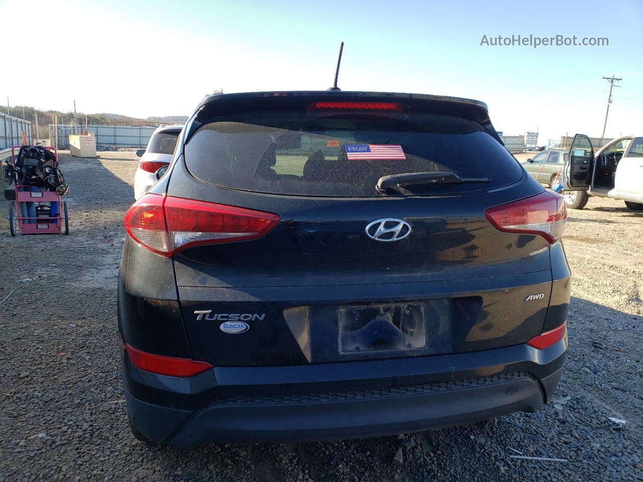 2017 Hyundai Tucson Limited Черный vin: KM8J3CA49HU540395