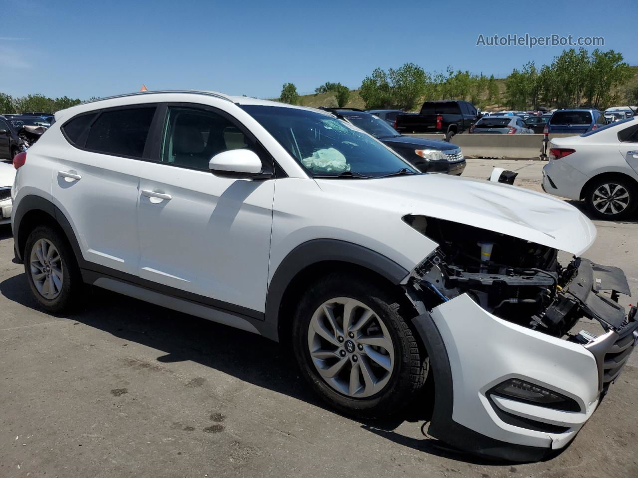 2018 Hyundai Tucson Sel Белый vin: KM8J3CA49JU670960