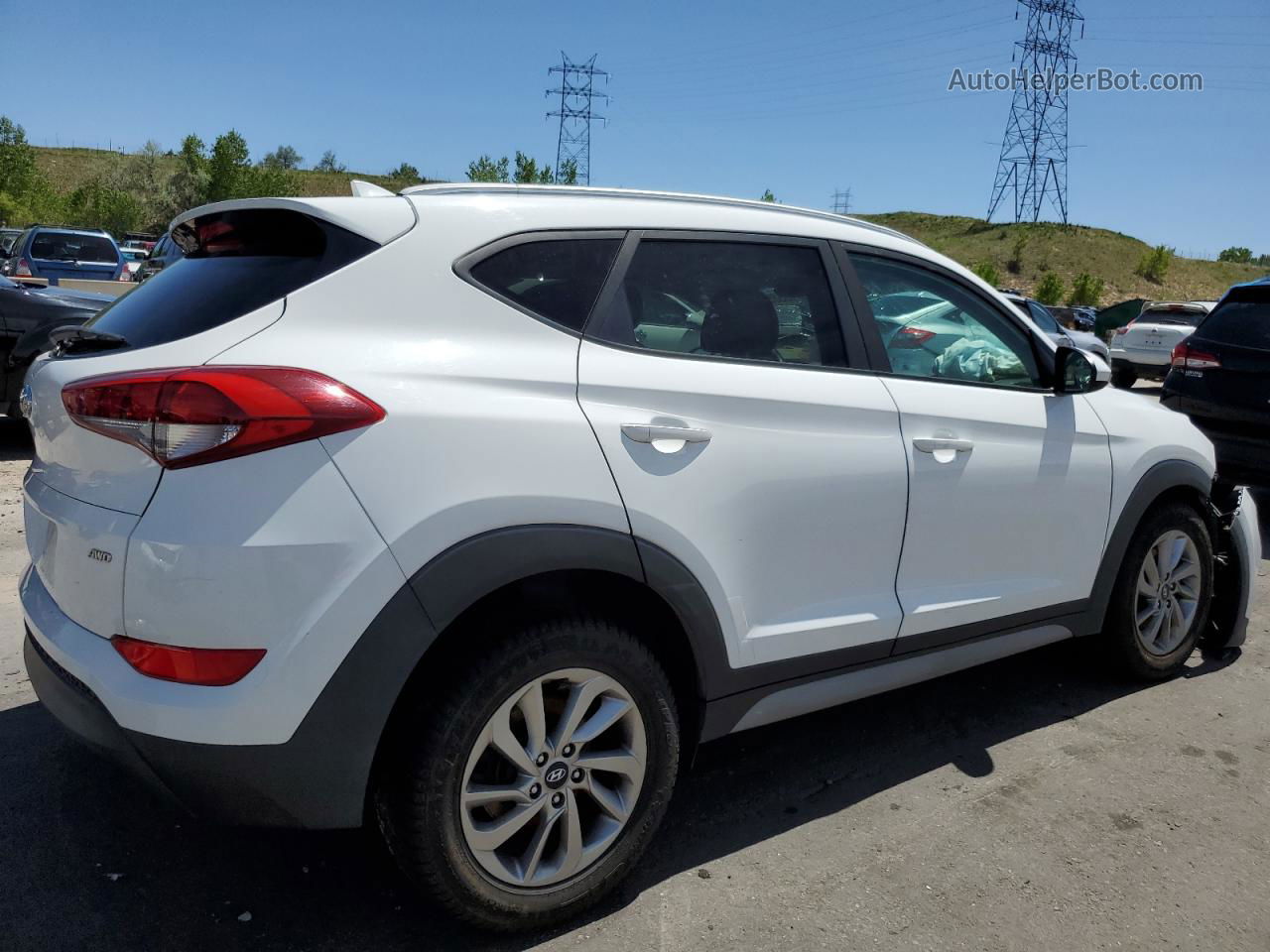 2018 Hyundai Tucson Sel White vin: KM8J3CA49JU670960