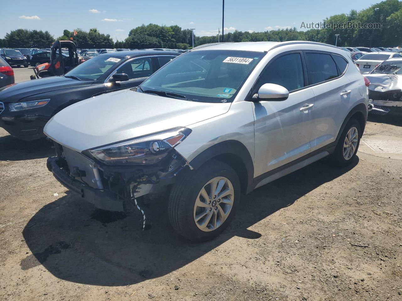 2018 Hyundai Tucson Sel Silver vin: KM8J3CA49JU765051