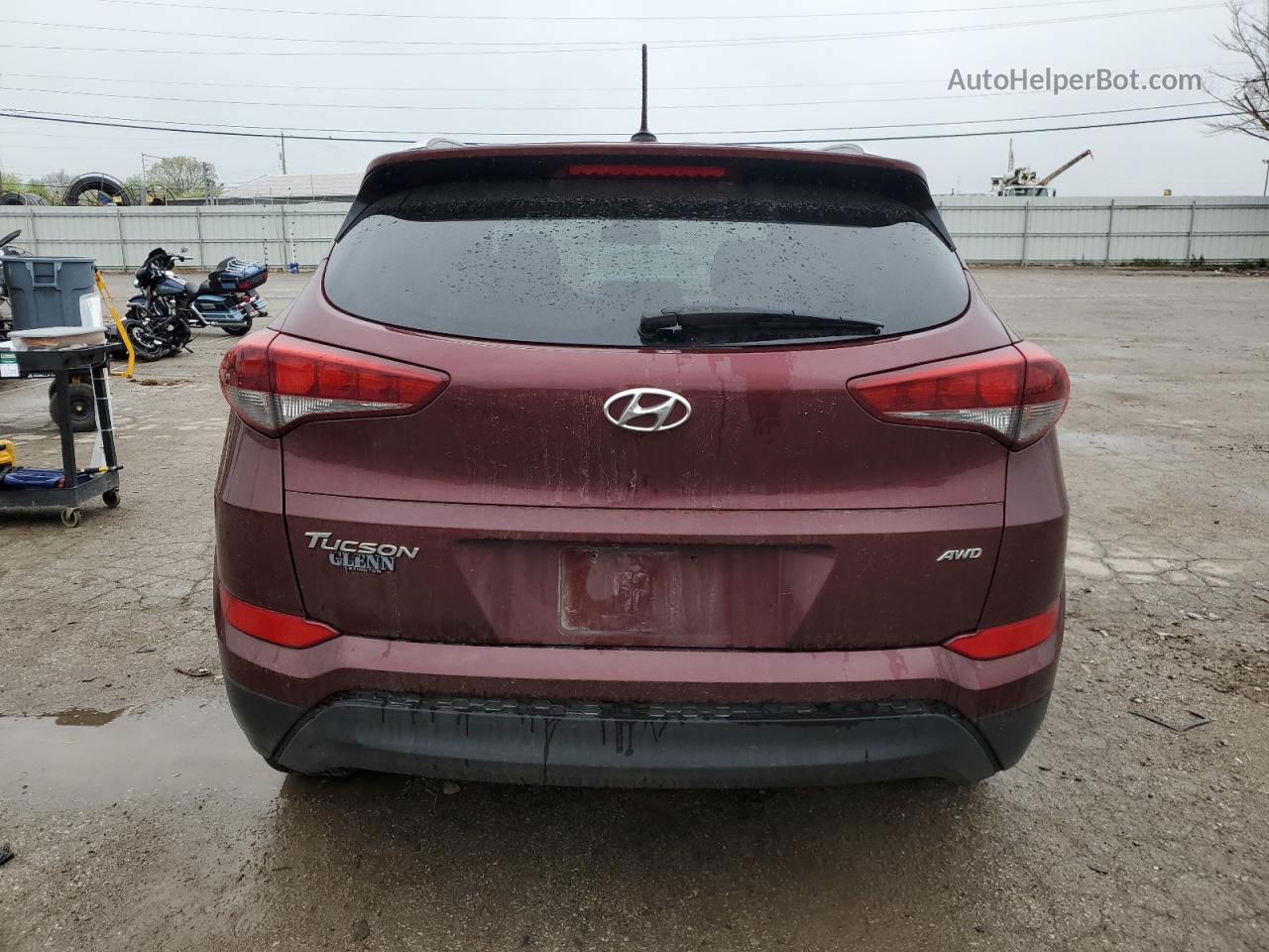 2016 Hyundai Tucson Limited Бордовый vin: KM8J3CA4XGU207959