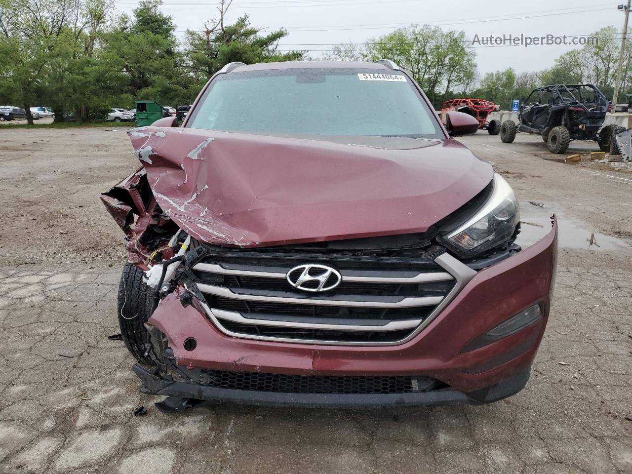 2016 Hyundai Tucson Limited Burgundy vin: KM8J3CA4XGU207959