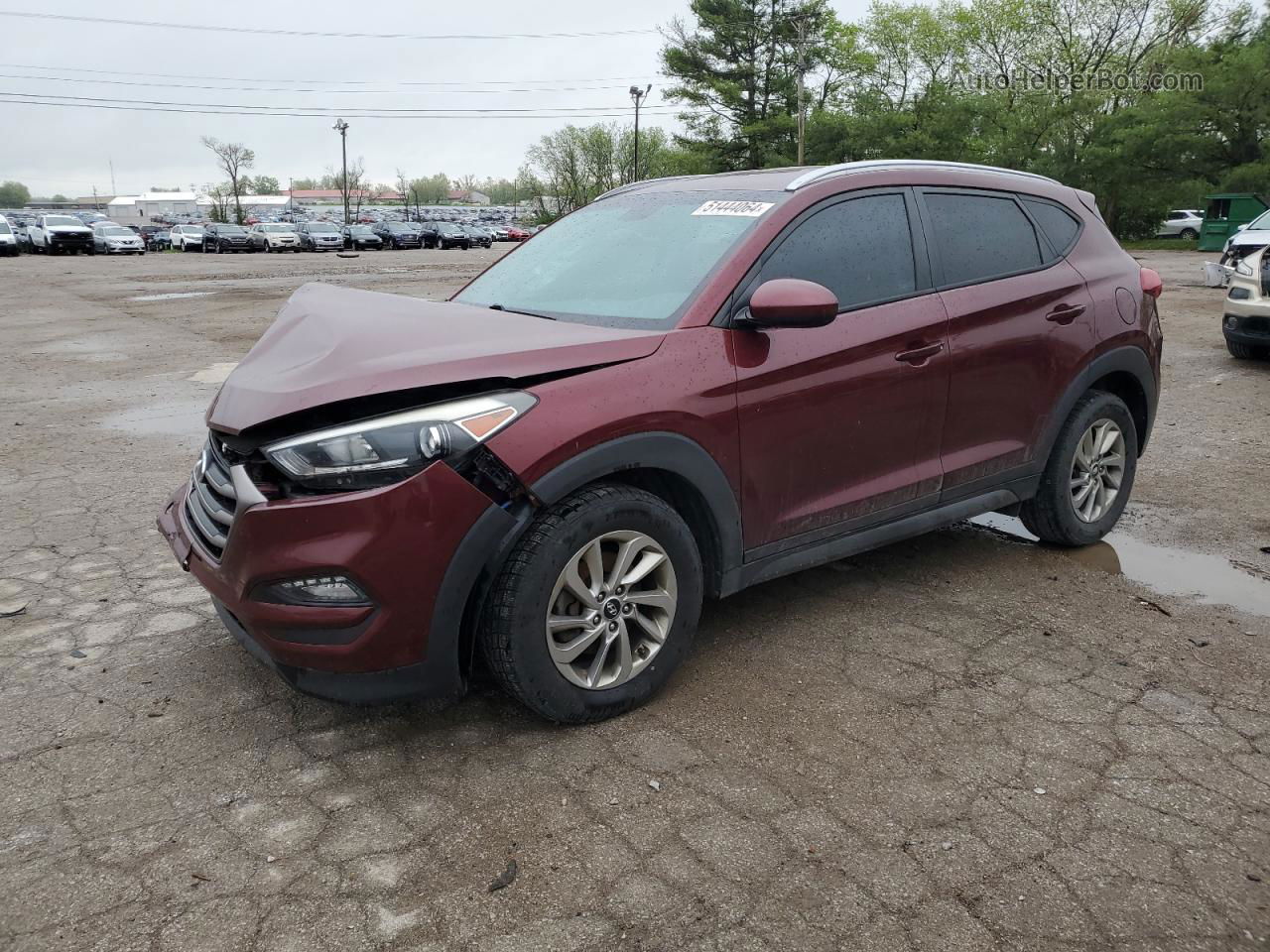 2016 Hyundai Tucson Limited Бордовый vin: KM8J3CA4XGU207959