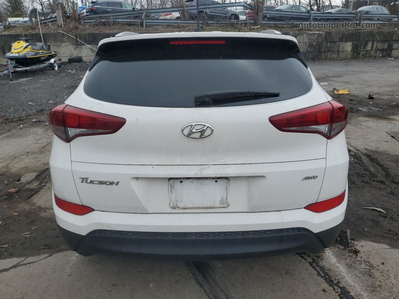 2017 Hyundai Tucson Limited White vin: KM8J3CA4XHU266768