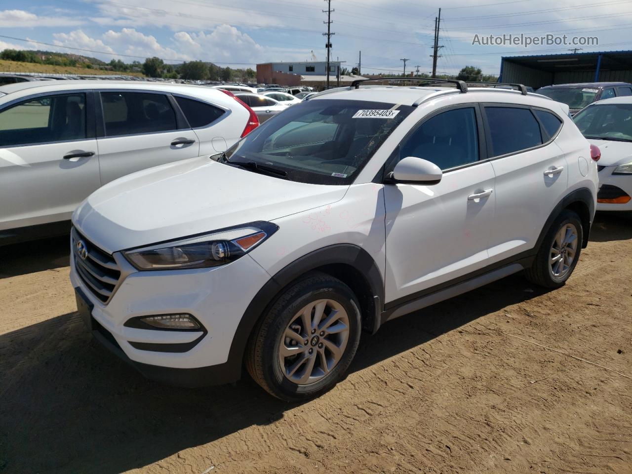 2017 Hyundai Tucson Limited White vin: KM8J3CA4XHU388837