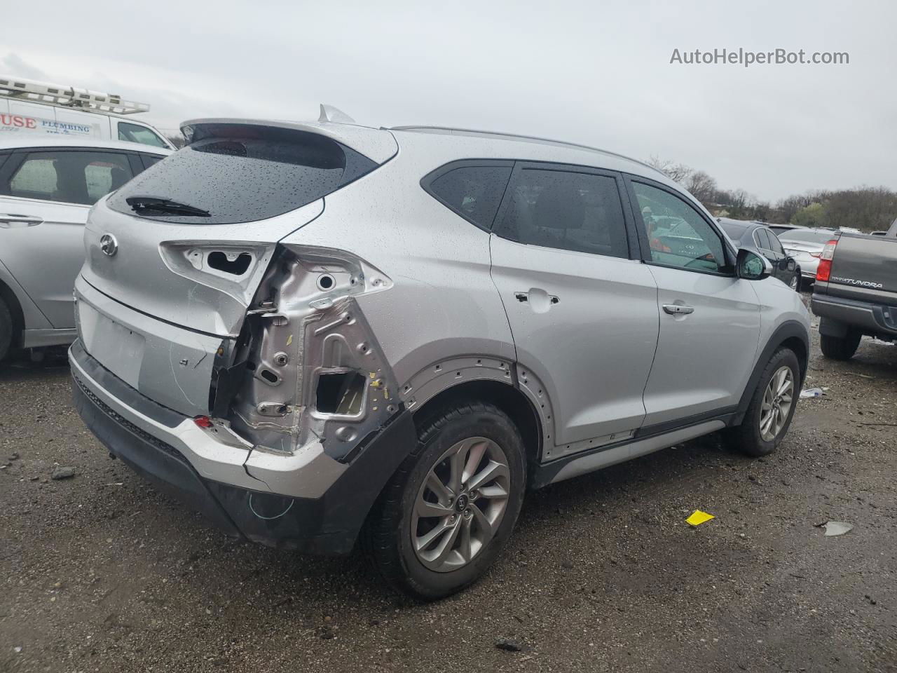 2017 Hyundai Tucson Limited Серебряный vin: KM8J3CA4XHU541555