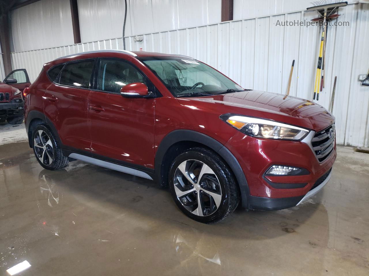 2018 Hyundai Tucson Sport Burgundy vin: KM8J3CALXJU790743