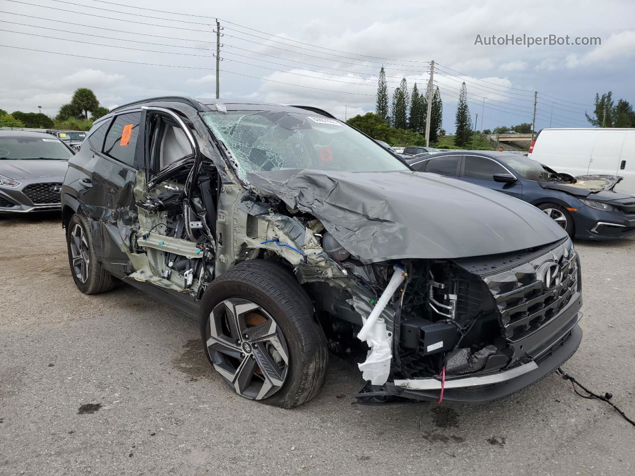 2022 Hyundai Tucson Limited Gray vin: KM8JE3AE2NU046149