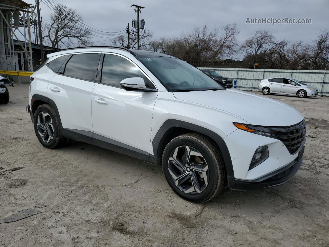 2022 Hyundai Tucson Limited White vin: KM8JE3AE2NU065641