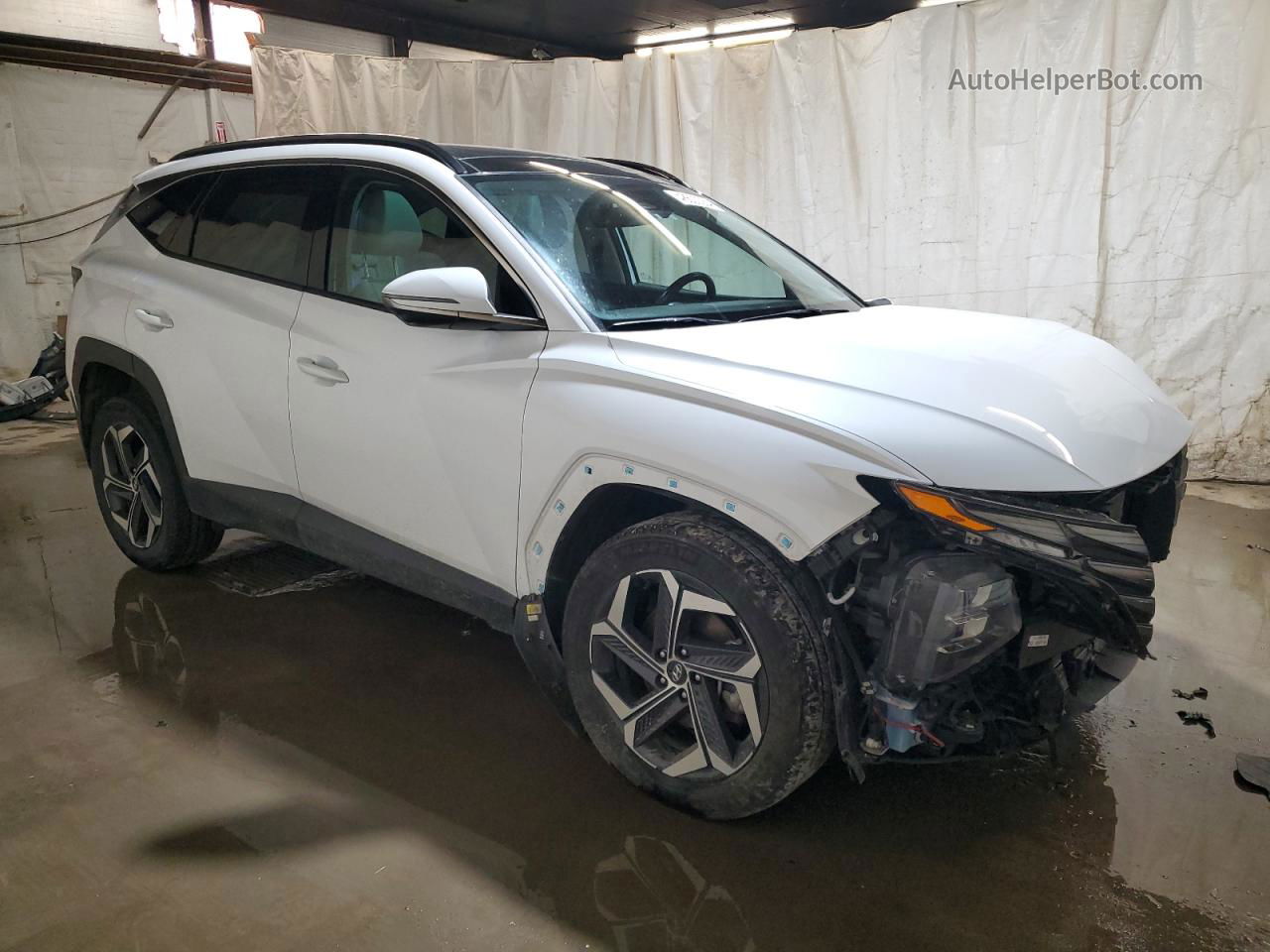 2022 Hyundai Tucson Limited White vin: KM8JECA12NU037724