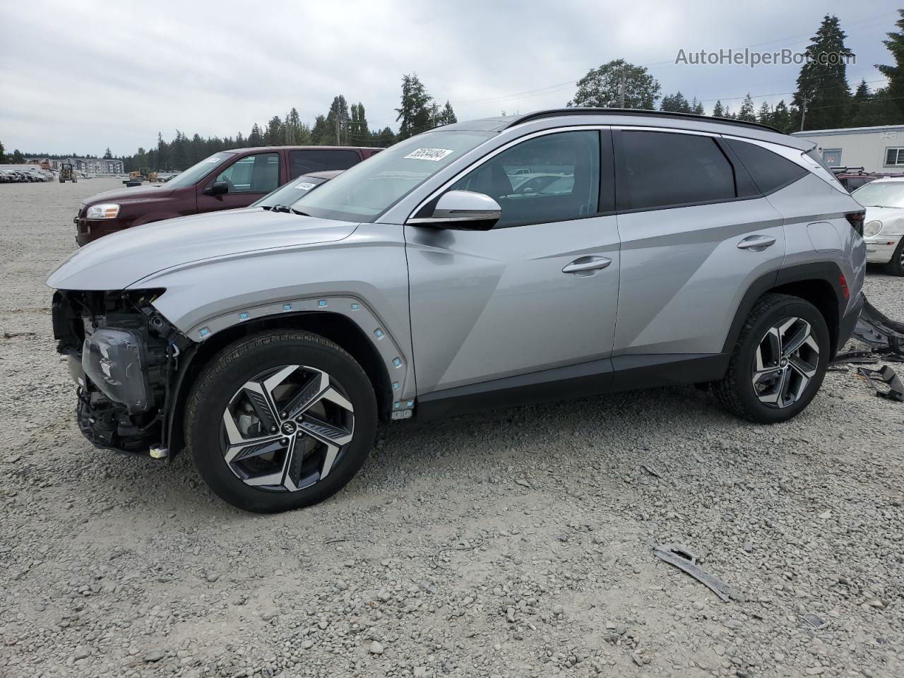 2022 Hyundai Tucson Limited Серебряный vin: KM8JECA16NU071620