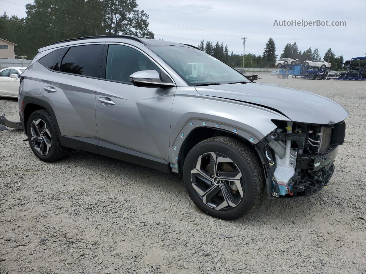 2022 Hyundai Tucson Limited Серебряный vin: KM8JECA16NU071620