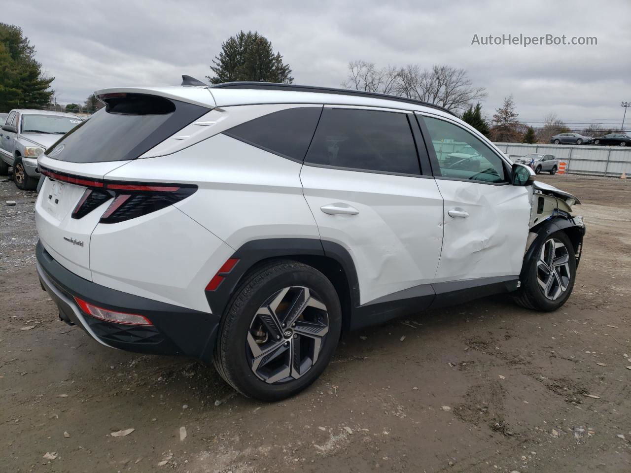 2022 Hyundai Tucson Limited White vin: KM8JECA17NU040831