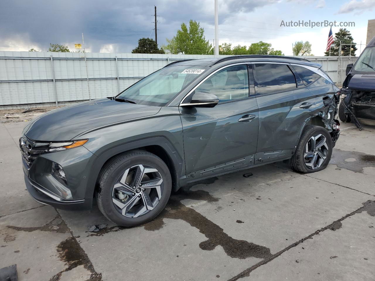 2022 Hyundai Tucson Limited Gray vin: KM8JECA18NU071103