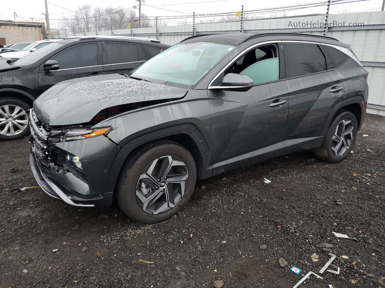 2022 Hyundai Tucson Limited Серый vin: KM8JECA18NU080240