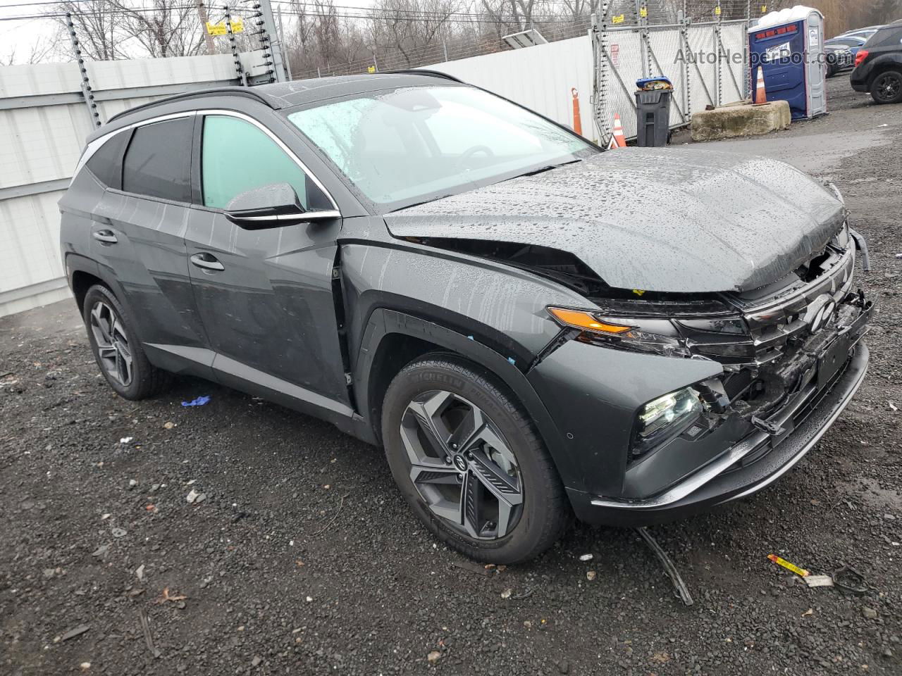 2022 Hyundai Tucson Limited Серый vin: KM8JECA18NU080240