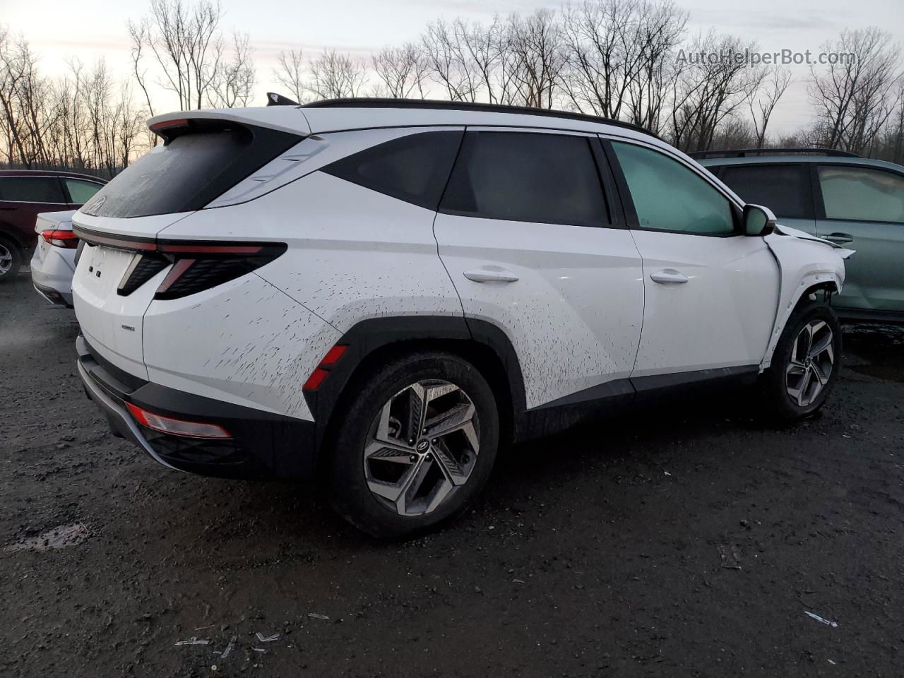 2022 Hyundai Tucson Limited White vin: KM8JECAE4NU065799