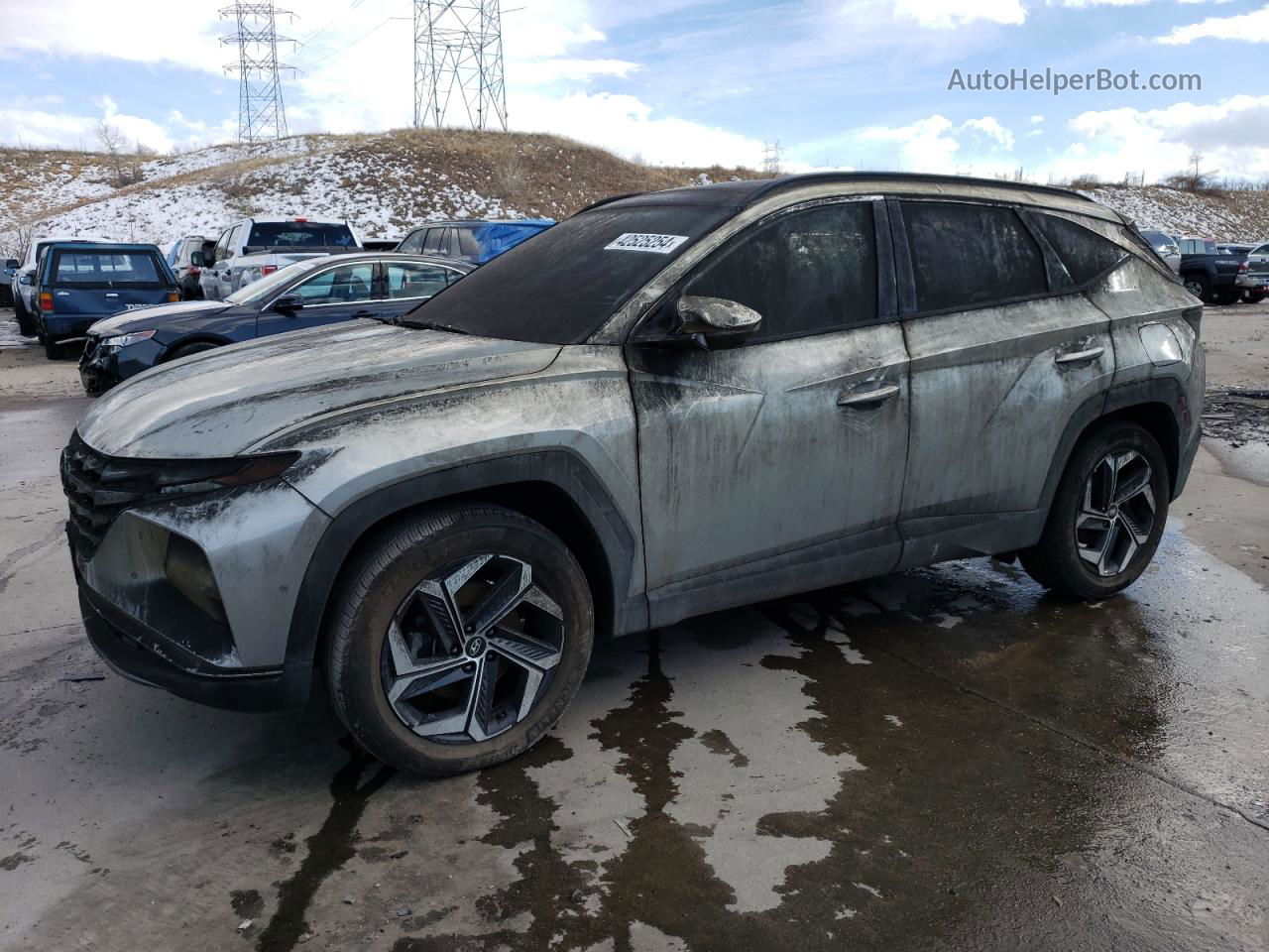 2022 Hyundai Tucson Limited Серый vin: KM8JFDA20NU074511