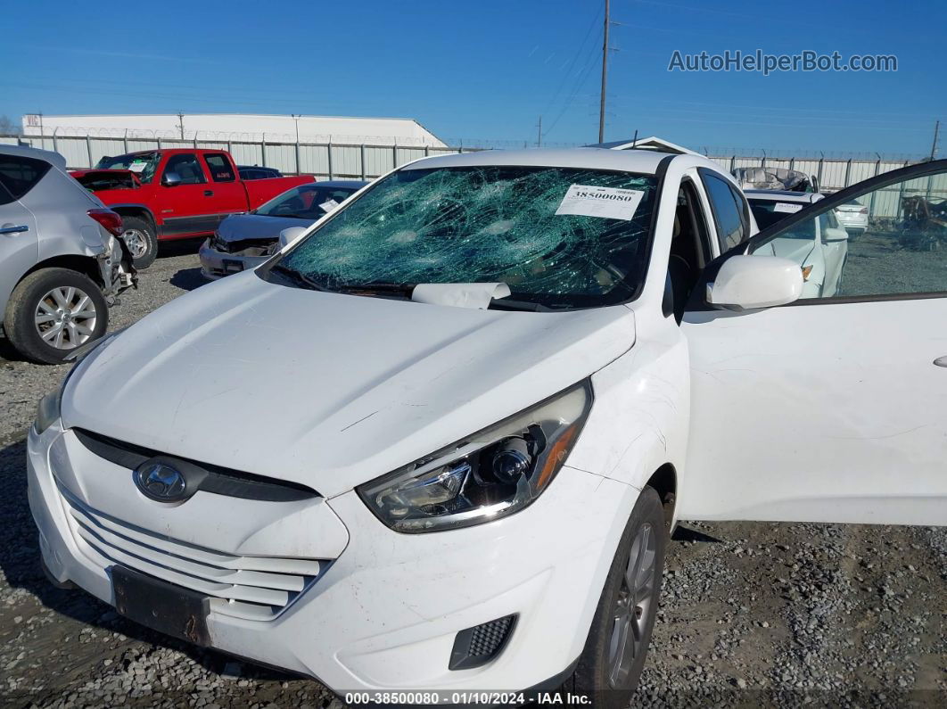 2014 Hyundai Tucson Gls White vin: KM8JT3AF1EU850490