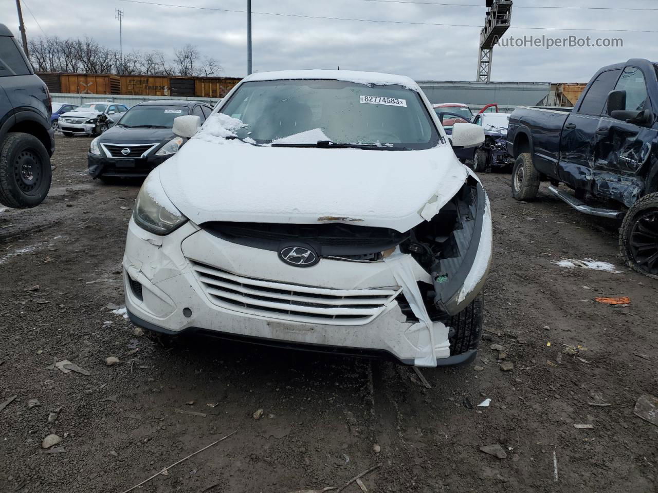 2014 Hyundai Tucson Gls White vin: KM8JT3AF4EU885170