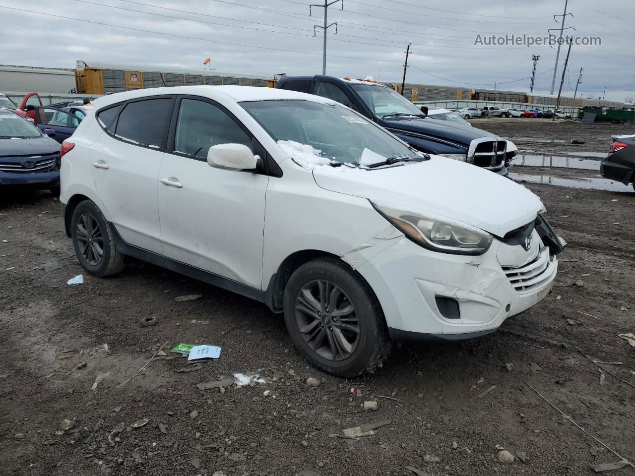 2014 Hyundai Tucson Gls White vin: KM8JT3AF4EU885170