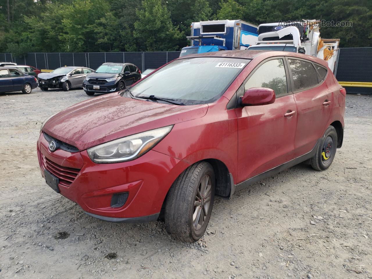 2014 Hyundai Tucson Gls Red vin: KM8JT3AF9EU889697