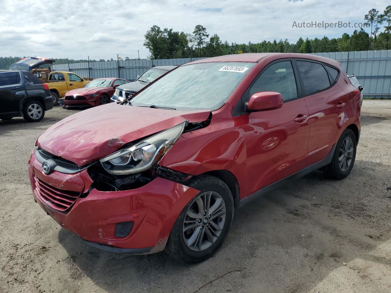 2014 Hyundai Tucson Gls Красный vin: KM8JT3AFXEU818623