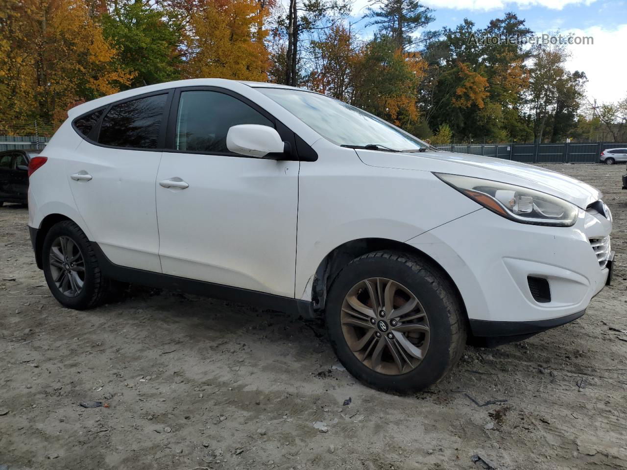 2014 Hyundai Tucson Gls White vin: KM8JT3AFXEU924666