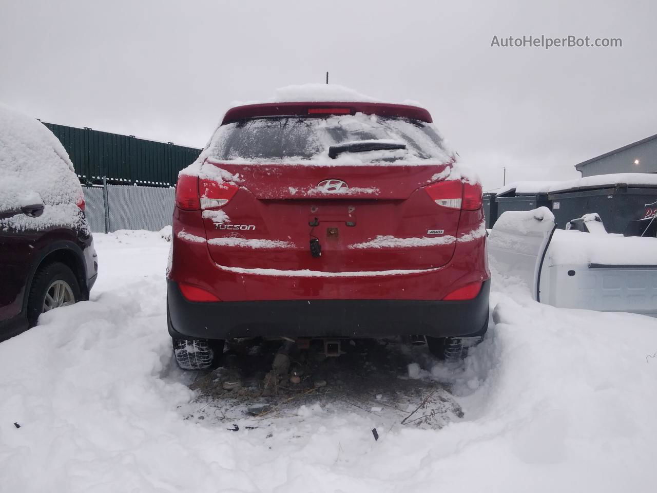 2014 Hyundai Tucson Gls Red vin: KM8JTCAF9EU895242