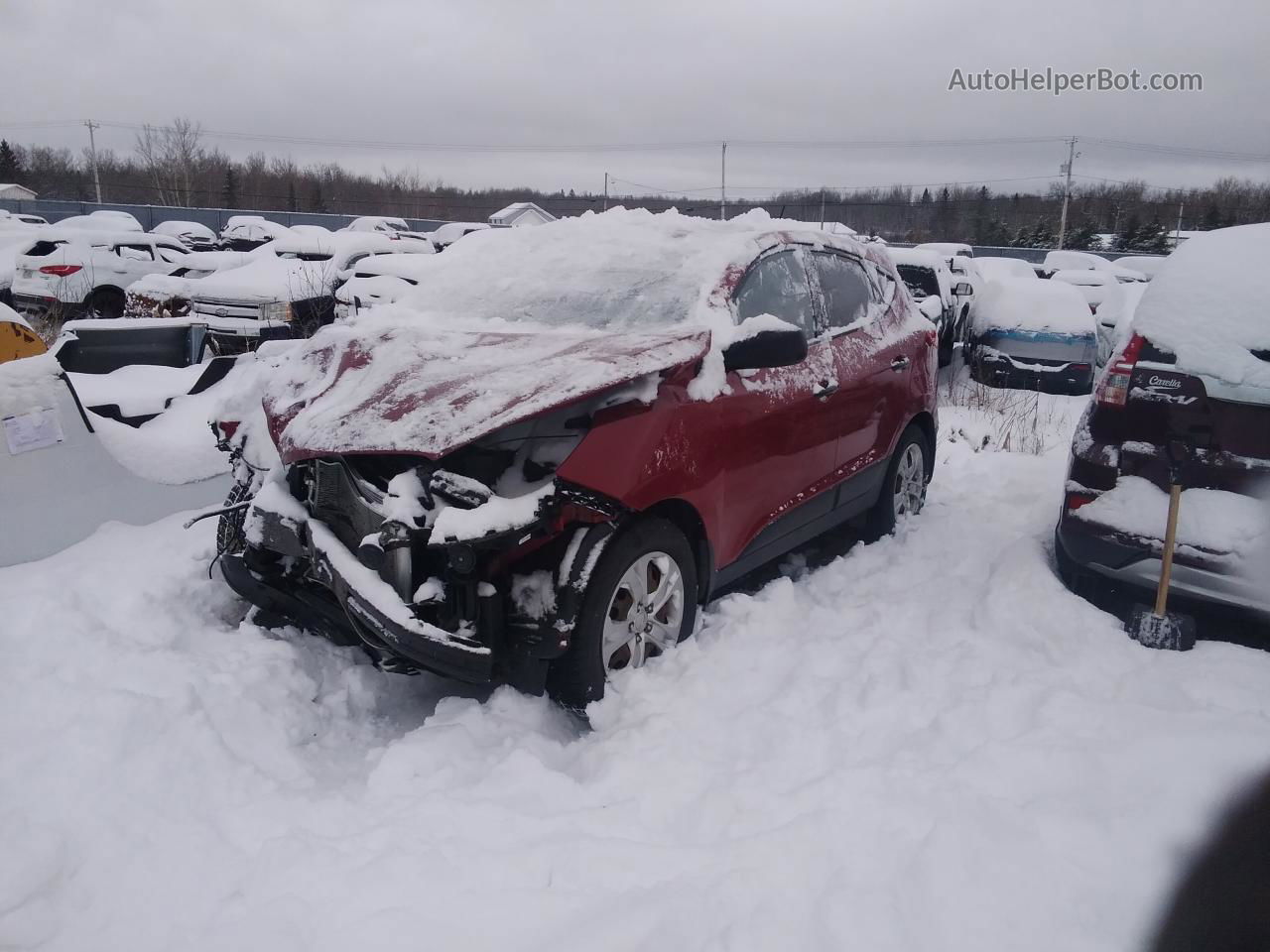 2014 Hyundai Tucson Gls Red vin: KM8JTCAF9EU895242