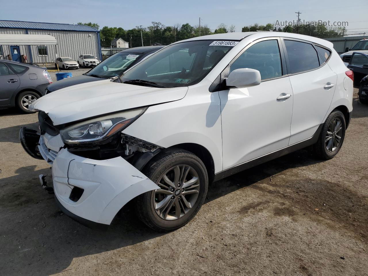 2014 Hyundai Tucson Gls White vin: KM8JTCAFXEU857762