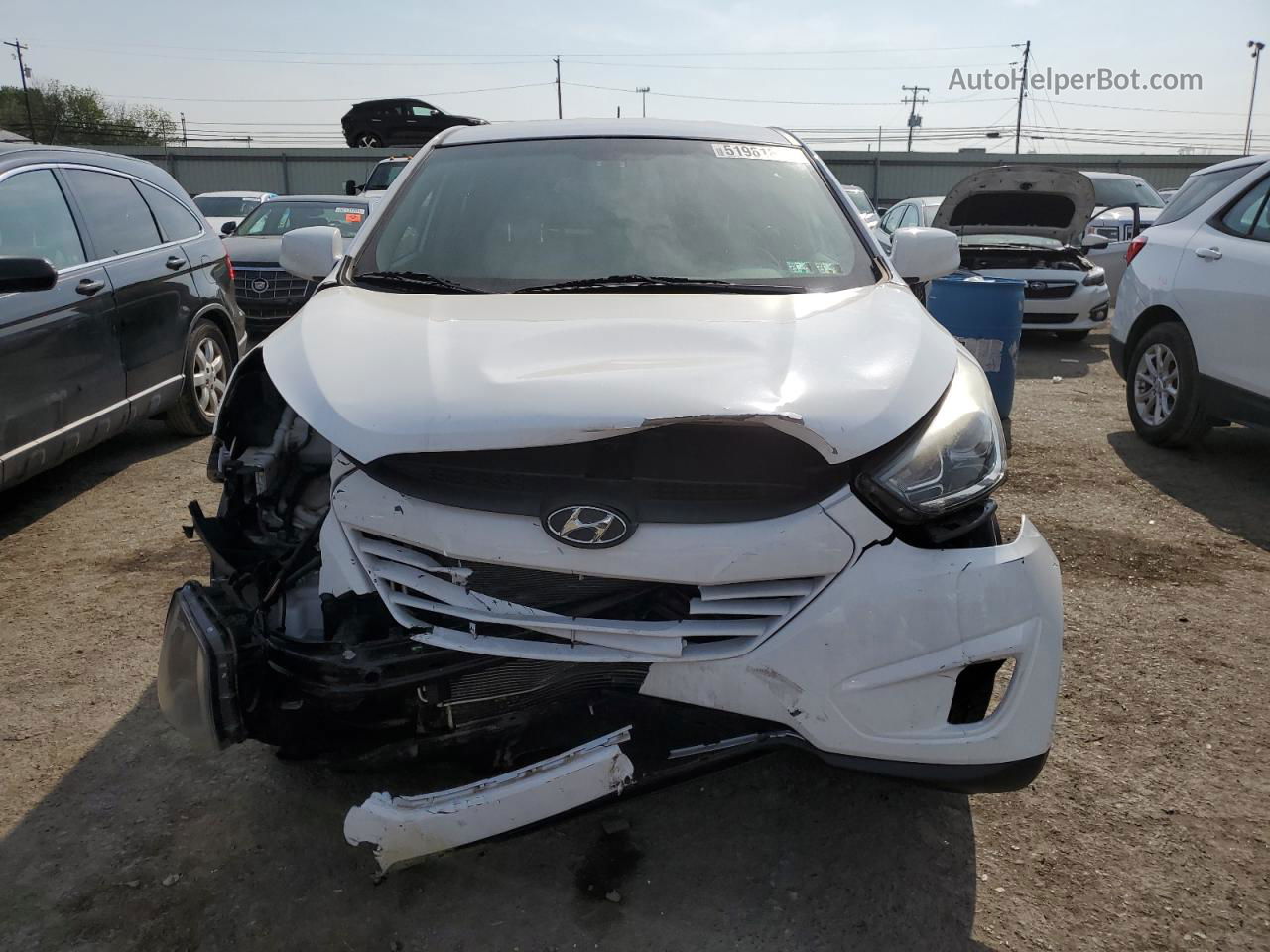 2014 Hyundai Tucson Gls White vin: KM8JTCAFXEU857762