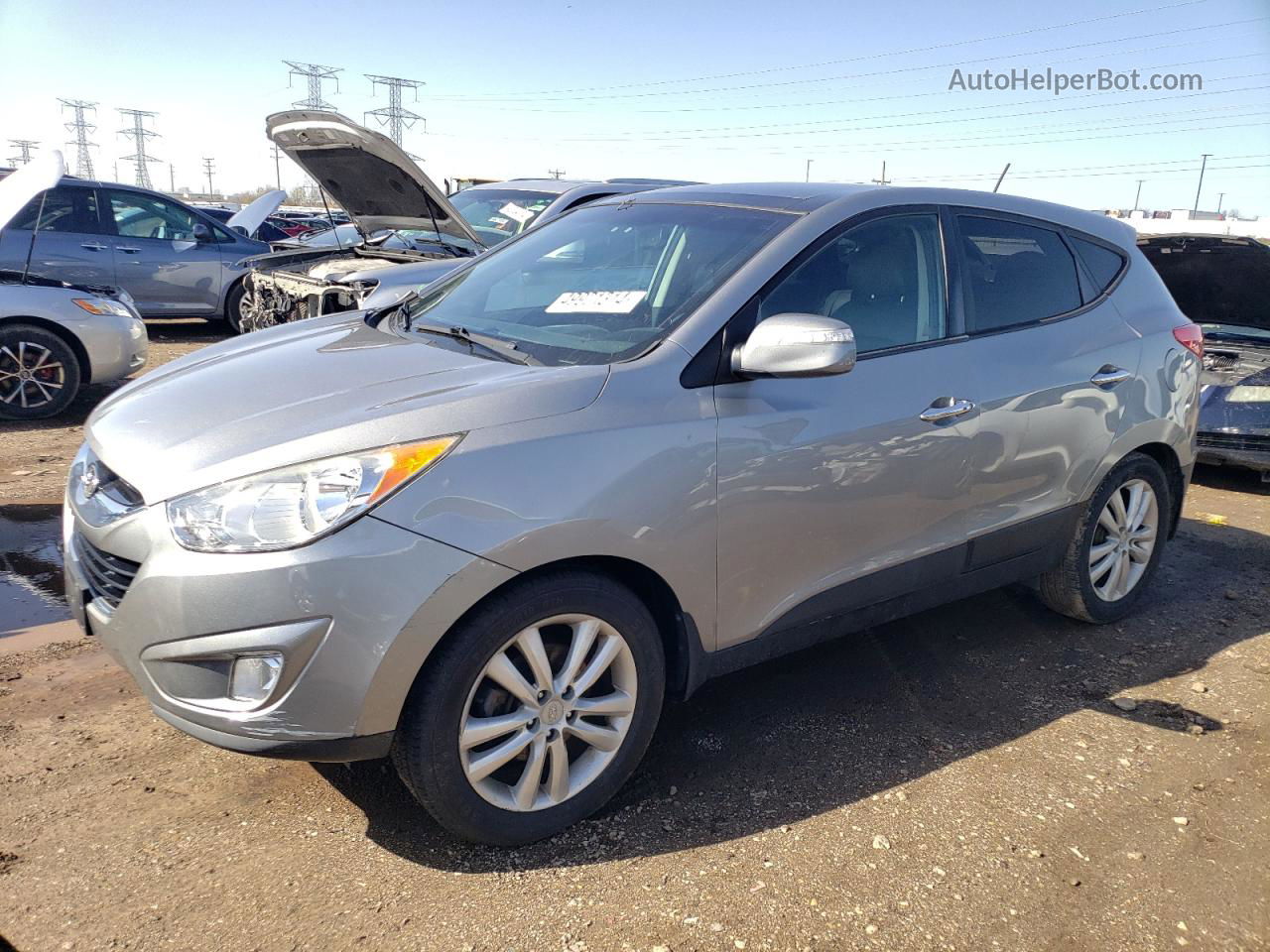 2013 Hyundai Tucson Gls Silver vin: KM8JU3AC0DU650430