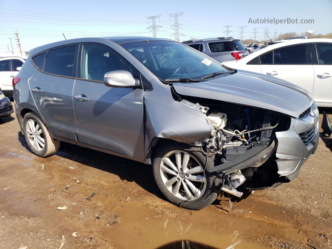 2013 Hyundai Tucson Gls Silver vin: KM8JU3AC0DU650430