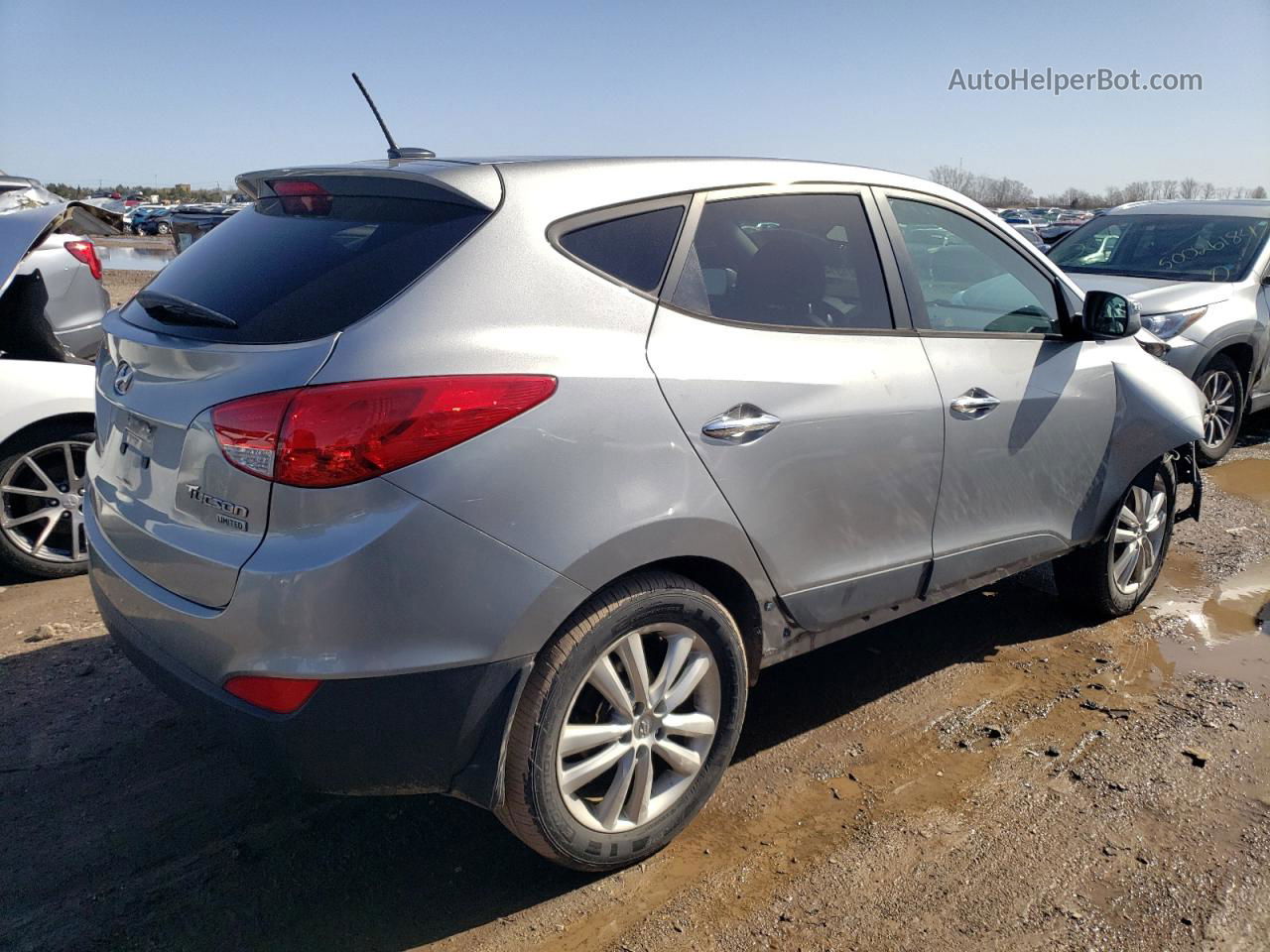 2013 Hyundai Tucson Gls Silver vin: KM8JU3AC0DU650430