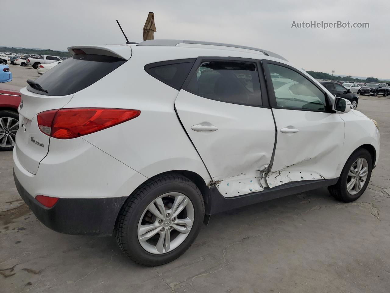 2013 Hyundai Tucson Gls White vin: KM8JU3AC1DU760094