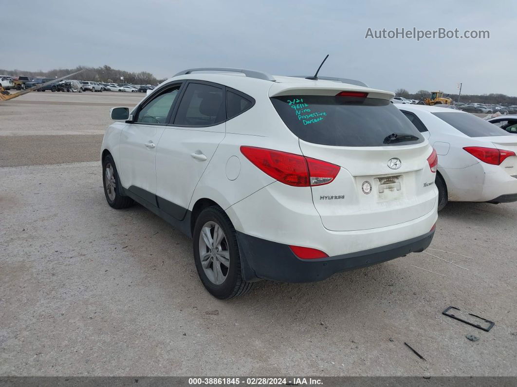 2013 Hyundai Tucson Gls White vin: KM8JU3AC2DU562124